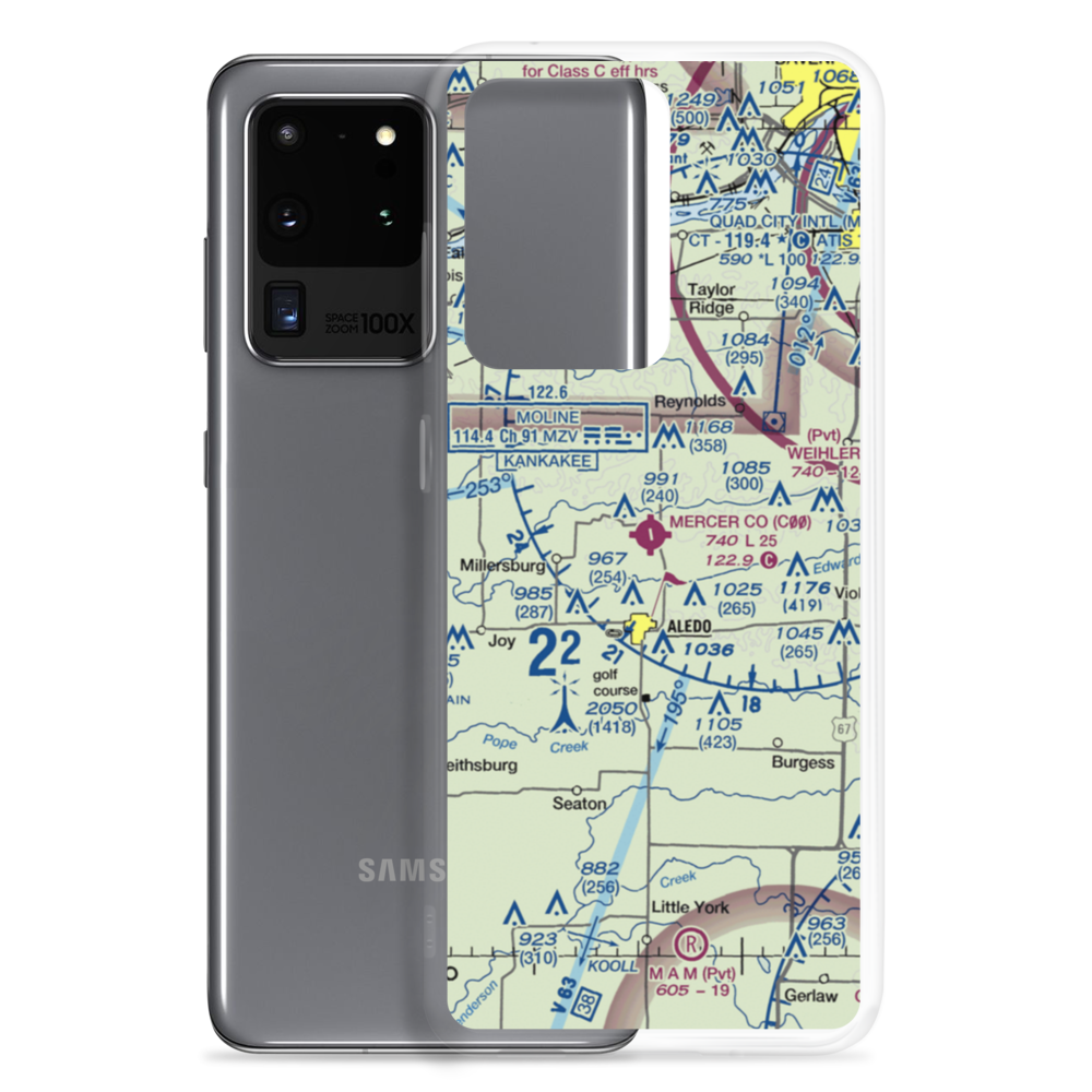 Mercer County Airport (C00) VFR Sectional Samsung Case Samsung Galaxy S20 Ultra model shown