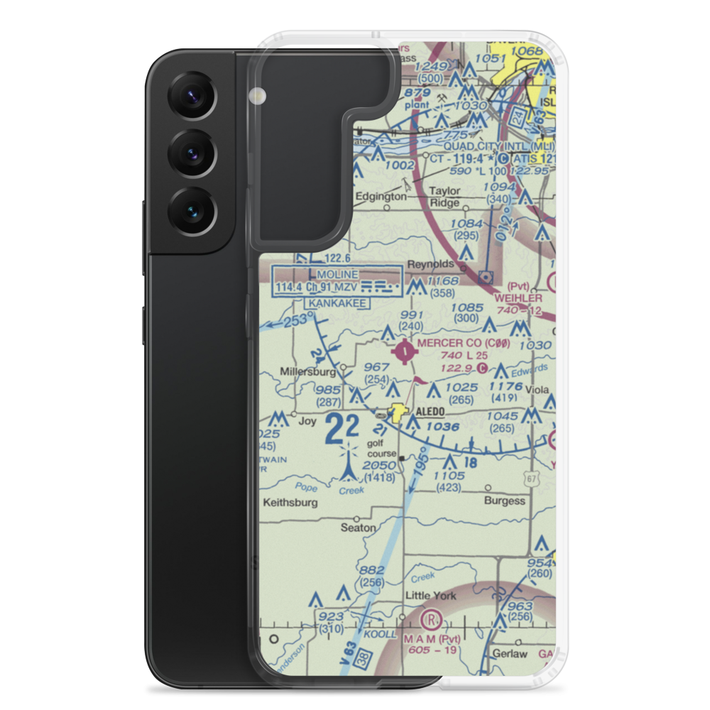 Mercer County Airport (C00) VFR Sectional Samsung Case Samsung Galaxy S22 Plus model shown