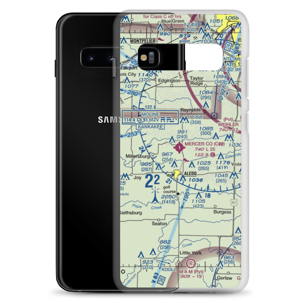 Mercer County Airport (C00) VFR Sectional Samsung Case Samsung Galaxy S10+ model shown
