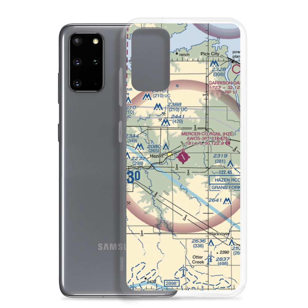 Mercer County Regional Airport (HZE) VFR Sectional Samsung Case Samsung Galaxy S20 Plus model shown
