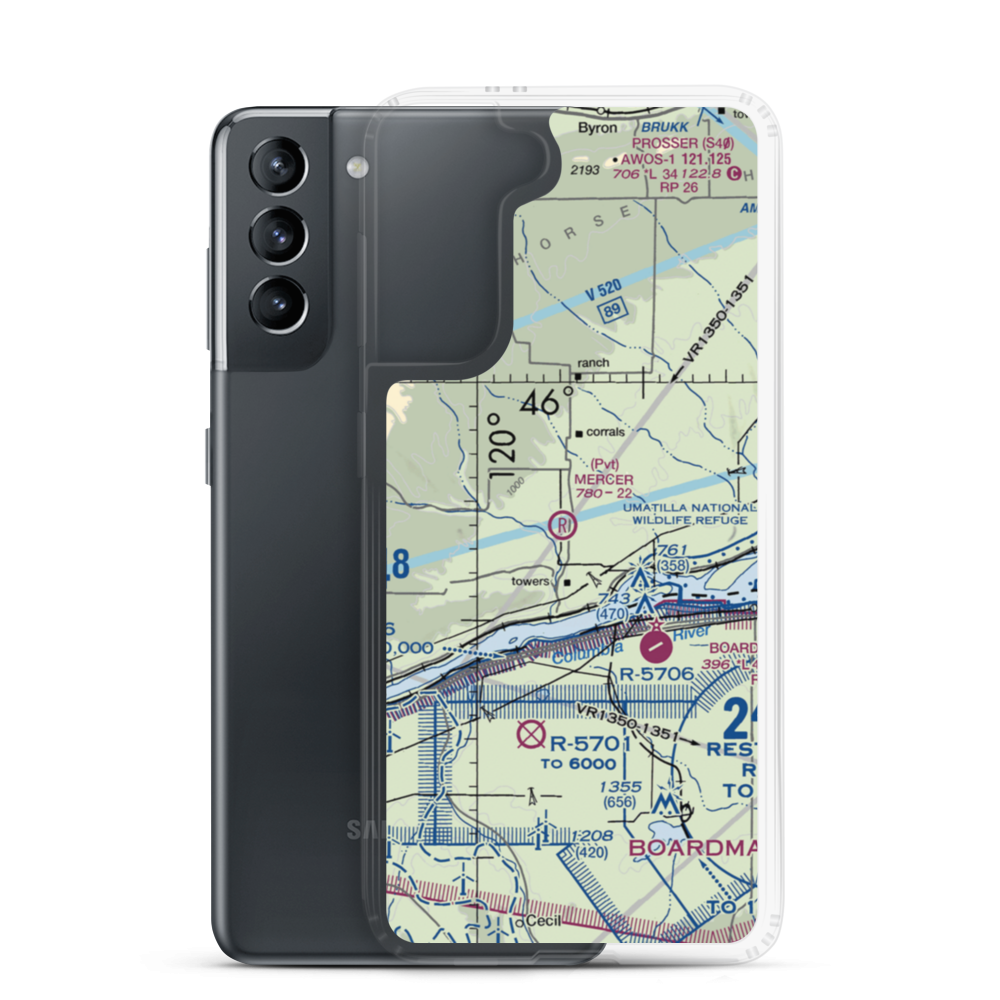 Mercer Ranch Airport (WA00) VFR Sectional Samsung Case Samsung Galaxy S21 model shown