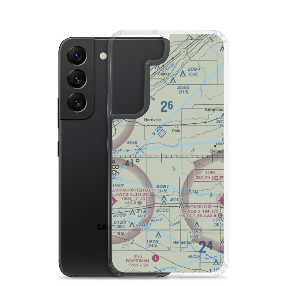 Merchant Homestead Airport (7NE6) VFR Sectional Samsung Case Samsung Galaxy S22 model shown