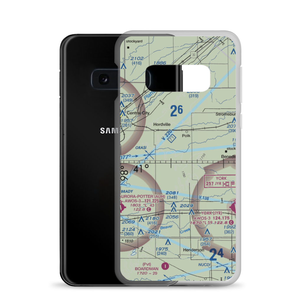 Merchant Homestead Airport (7NE6) VFR Sectional Samsung Case Samsung Galaxy S10e model shown