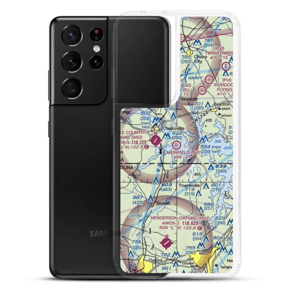 Merifield Airport (VG34) VFR Sectional Samsung Case Samsung Galaxy S21 Ultra model shown