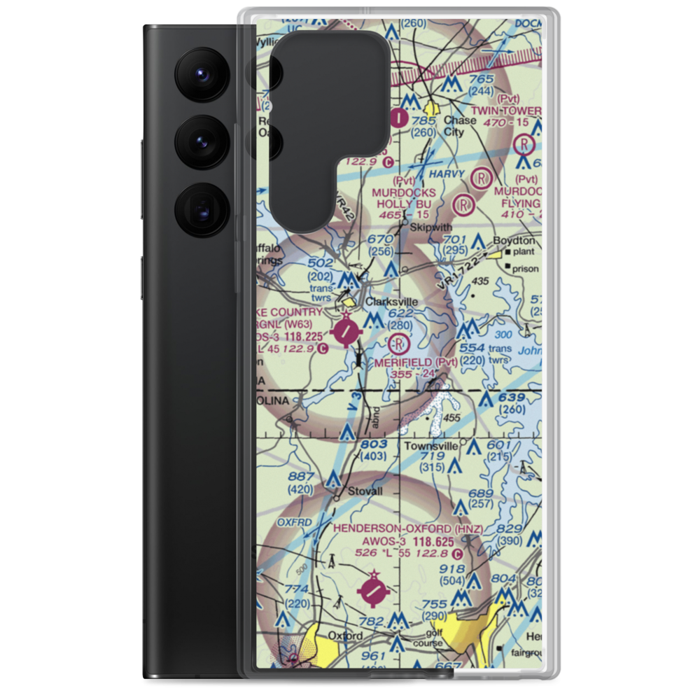 Merifield Airport (VG34) VFR Sectional Samsung Case Samsung Galaxy S22 Ultra model shown