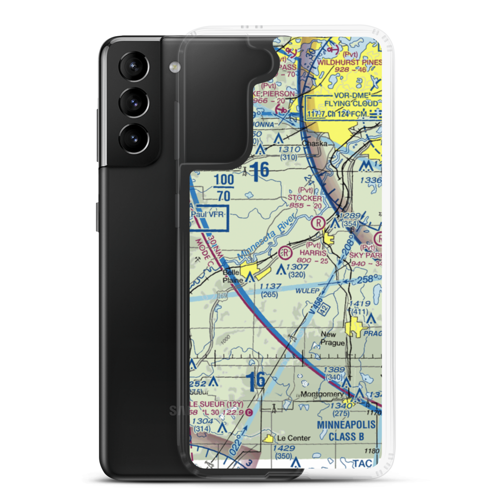 Merill L Harris Field (9MN6) VFR Sectional Samsung Case Samsung Galaxy S21 Plus model shown