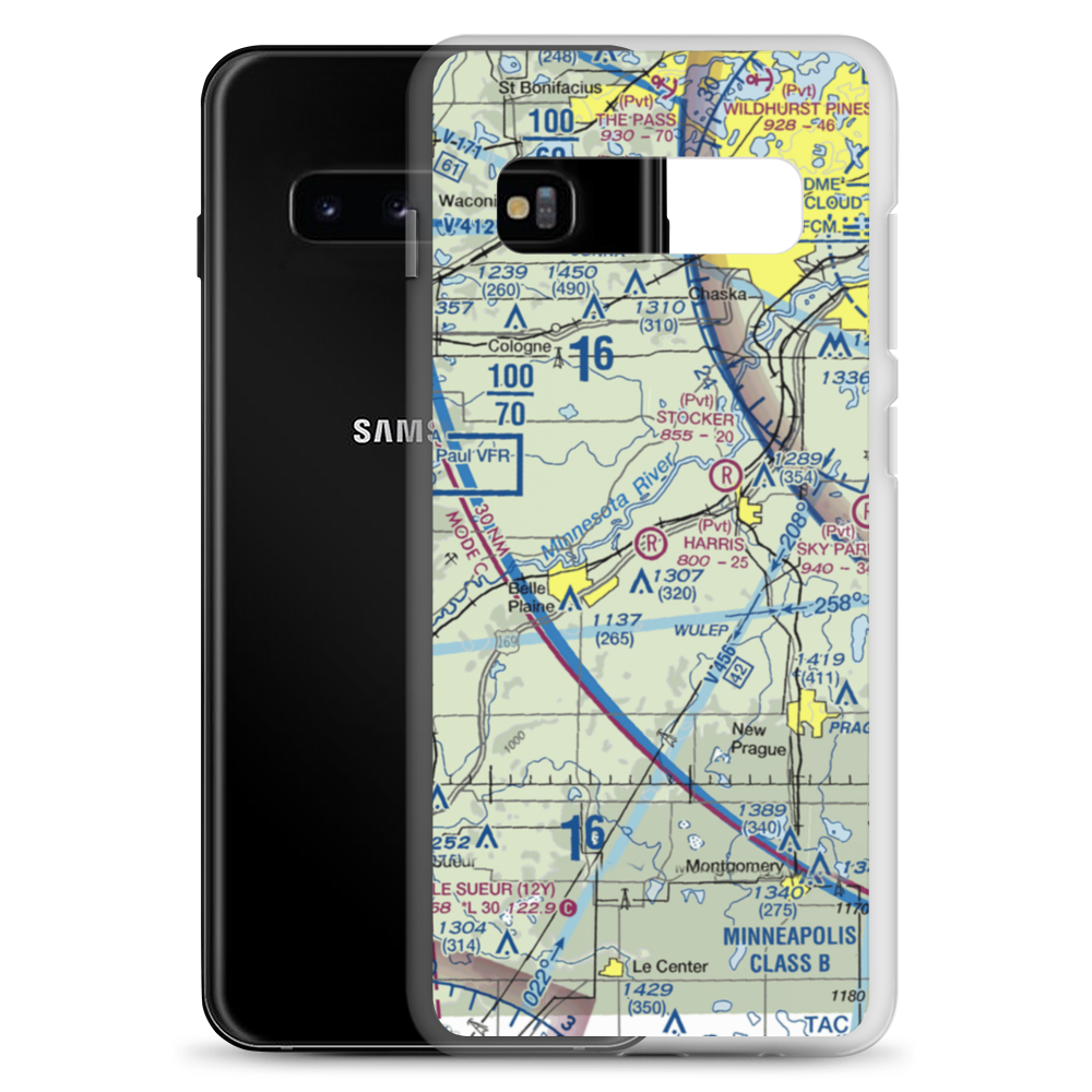 Merill L Harris Field (9MN6) VFR Sectional Samsung Case Samsung Galaxy S10+ model shown