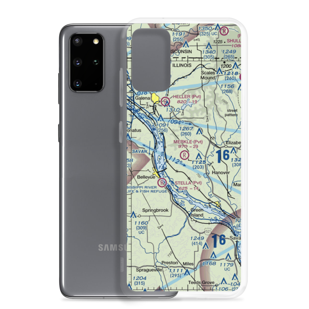 Merkle Airport (3IS4) VFR Sectional Samsung Case Samsung Galaxy S20 Plus model shown
