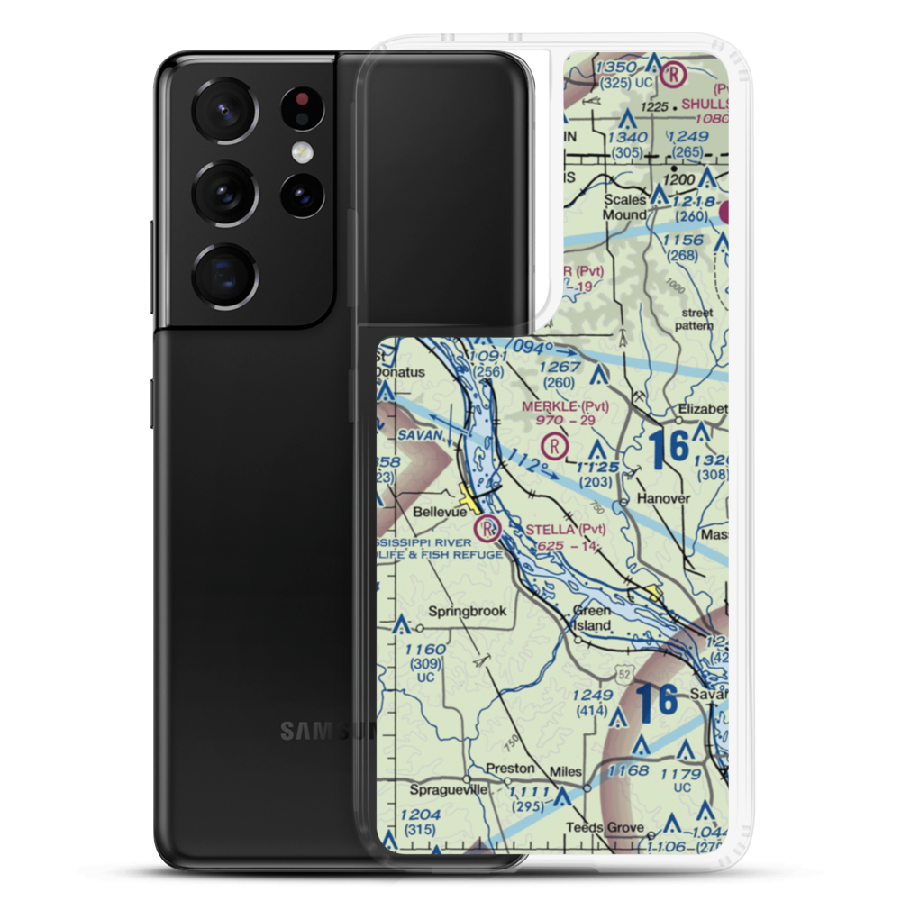 Merkle Airport (3IS4) VFR Sectional Samsung Case Samsung Galaxy S21 Ultra model shown