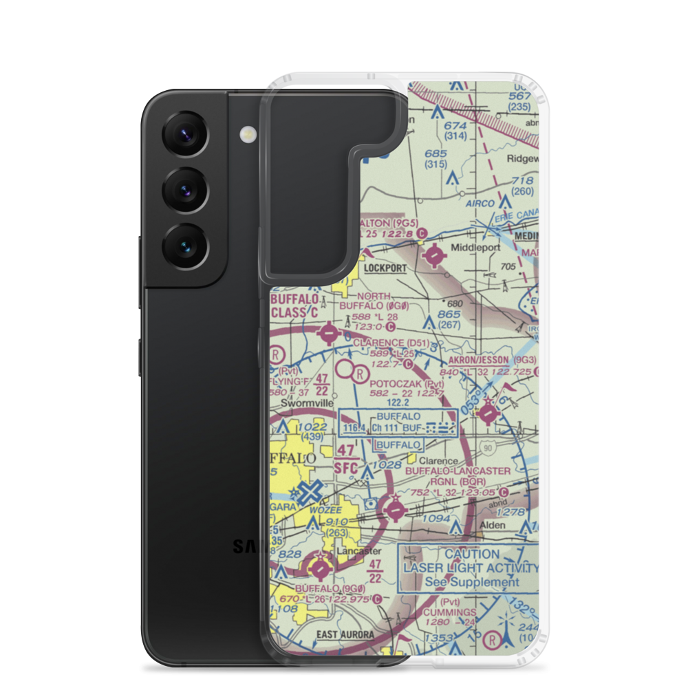 Merkle Airport (NK87) VFR Sectional Samsung Case Samsung Galaxy S22 model shown