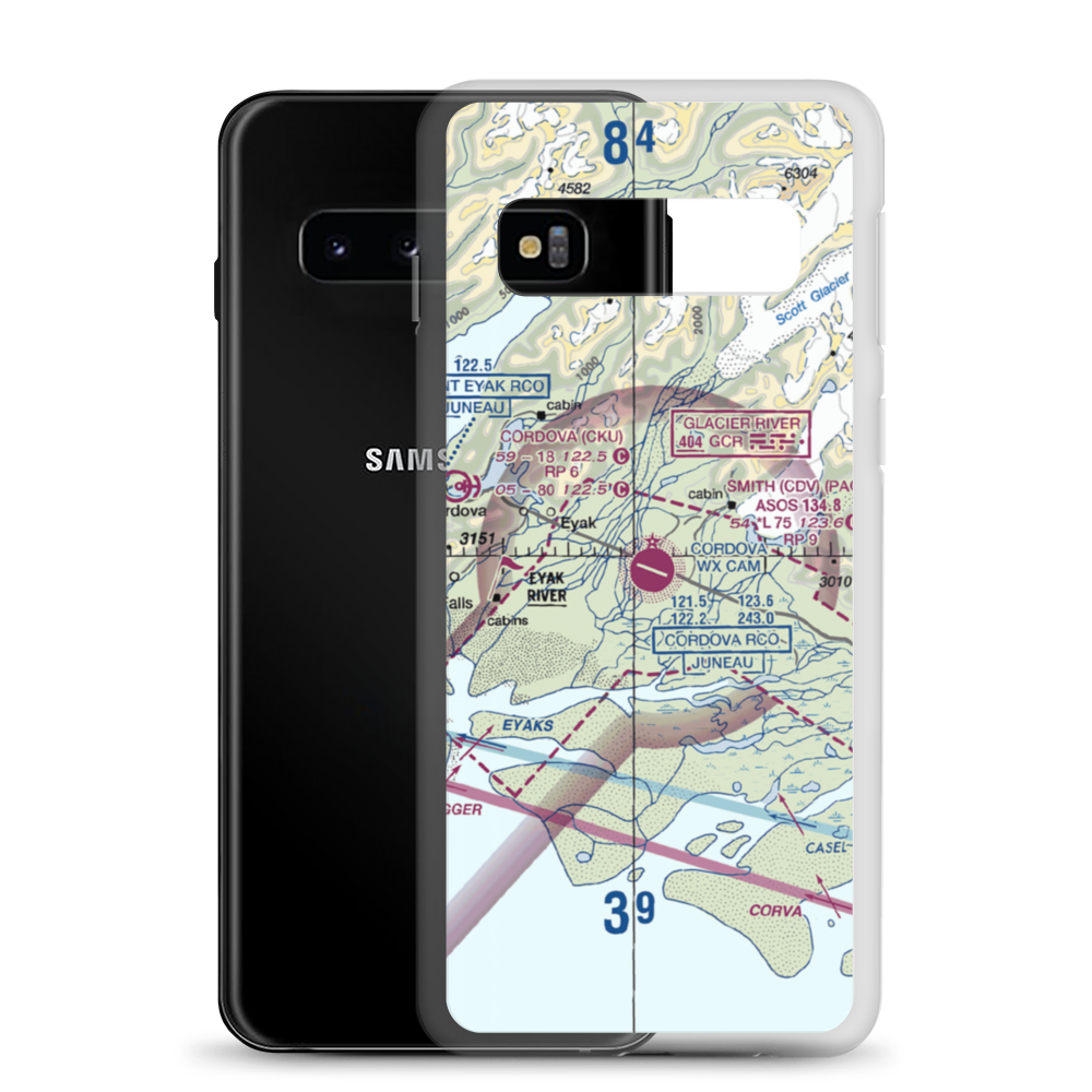 Merle K (Mudhole) Smith Airport (CDV) VFR Sectional Samsung Case Samsung Galaxy S10 model shown