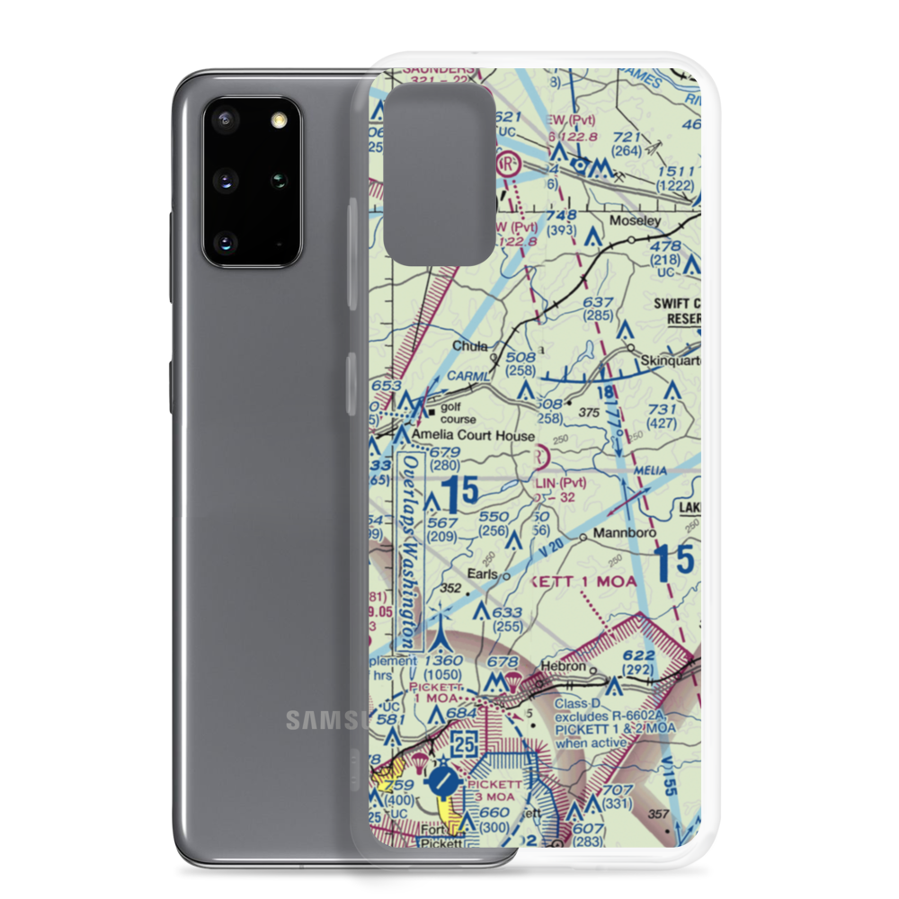 Merlin Aerodrome (2VA3) VFR Sectional Samsung Case Samsung Galaxy S20 Plus model shown