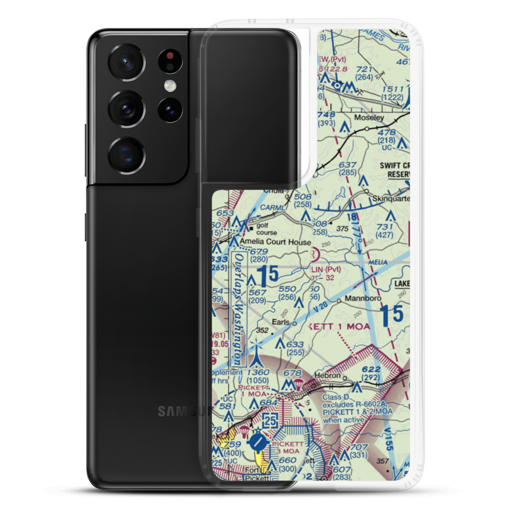 Merlin Aerodrome (2VA3) VFR Sectional Samsung Case Samsung Galaxy S21 Ultra model shown