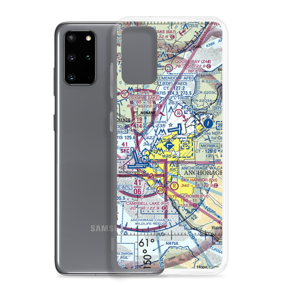 Merrill Field (MRI) VFR Sectional Samsung Case Samsung Galaxy S20 Plus model shown