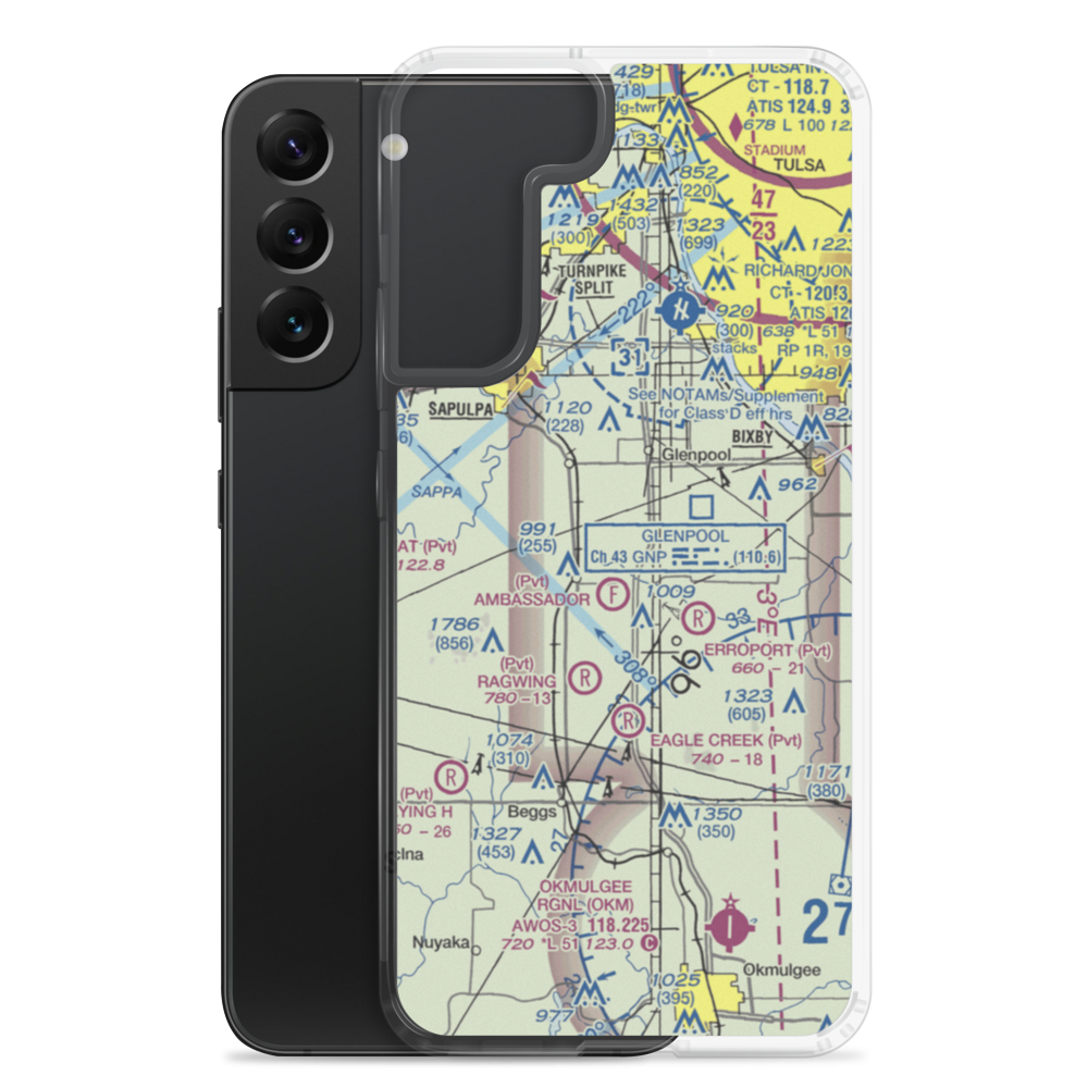 Merrill Ranch Ultralight Flightpark (01OK) VFR Sectional Samsung Case Samsung Galaxy S22 Plus model shown