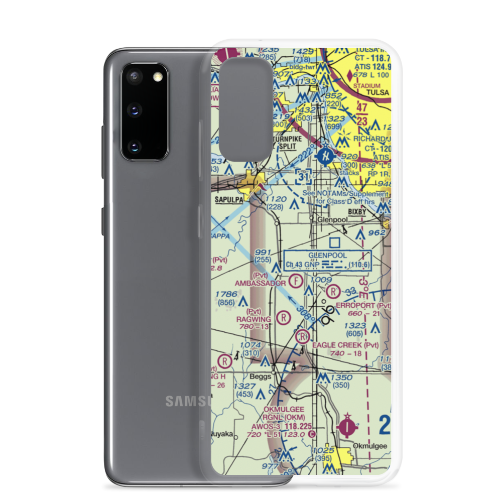 Merrill Ranch Ultralight Flightpark (01OK) VFR Sectional Samsung Case Samsung Galaxy S20 model shown