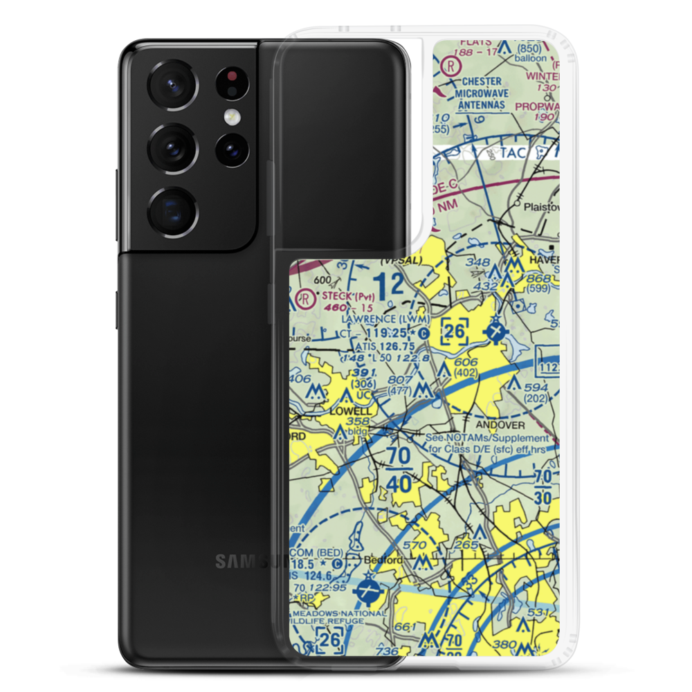 Merrimack Valley Seaplane Base (MA2) VFR Sectional Samsung Case Samsung Galaxy S21 Ultra model shown