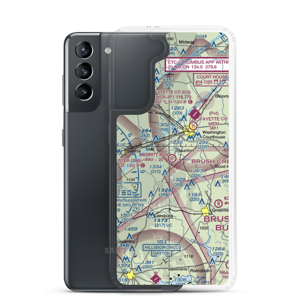 Merritt Airport (2OH2) VFR Sectional Samsung Case Samsung Galaxy S21 model shown