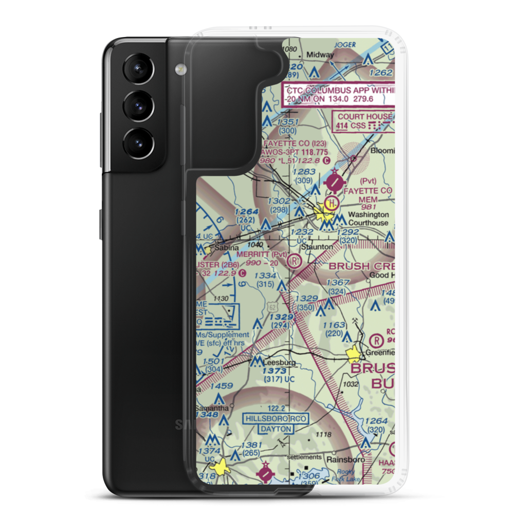 Merritt Airport (2OH2) VFR Sectional Samsung Case Samsung Galaxy S21 Plus model shown