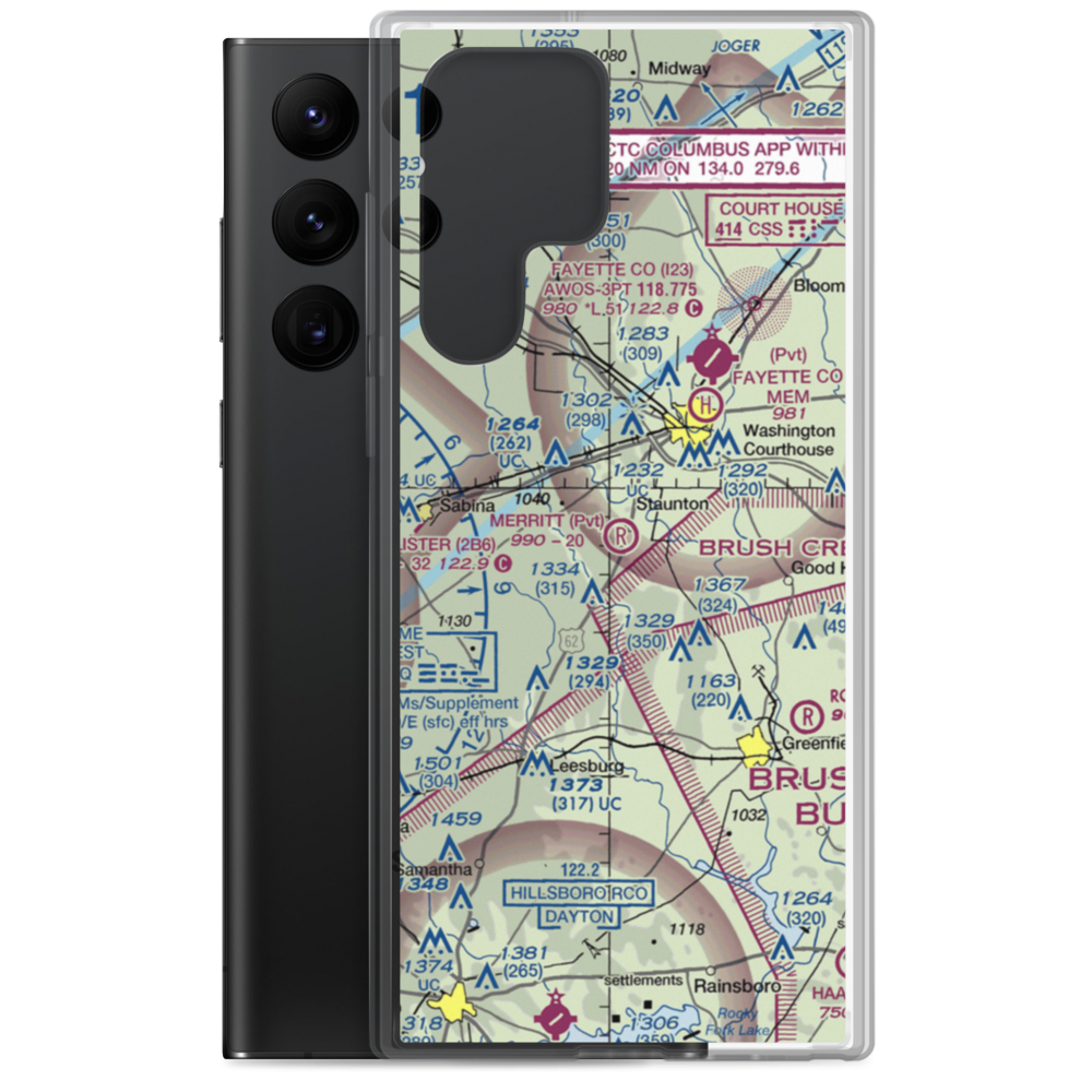Merritt Airport (2OH2) VFR Sectional Samsung Case Samsung Galaxy S22 Ultra model shown