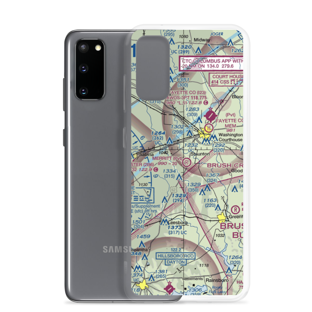 Merritt Airport (2OH2) VFR Sectional Samsung Case Samsung Galaxy S20 model shown