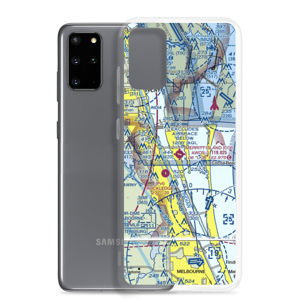 Merritt Island Airport (COI) VFR Sectional Samsung Case Samsung Galaxy S20 Plus model shown
