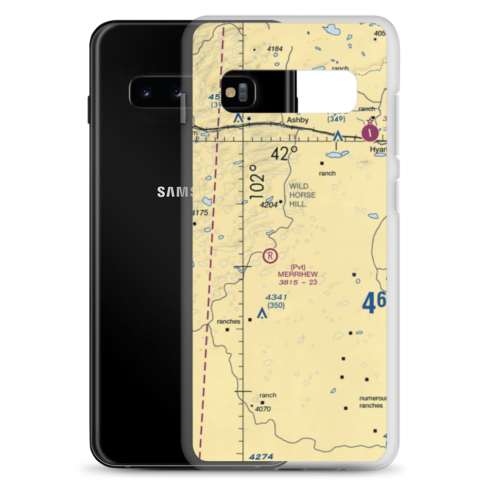 Merry Airport (0NE2) VFR Sectional Samsung Case Samsung Galaxy S10+ model shown