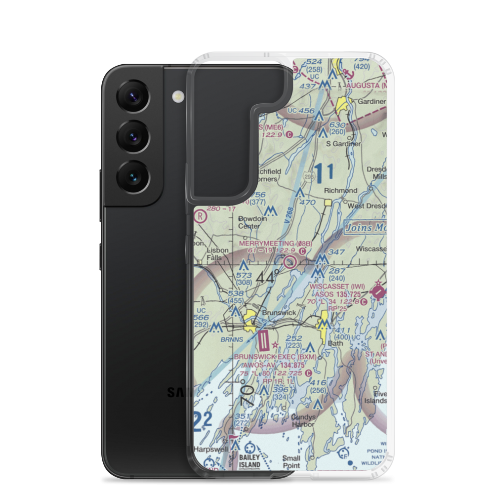 Merrymeeting Field (08B) VFR Sectional Samsung Case Samsung Galaxy S22 model shown