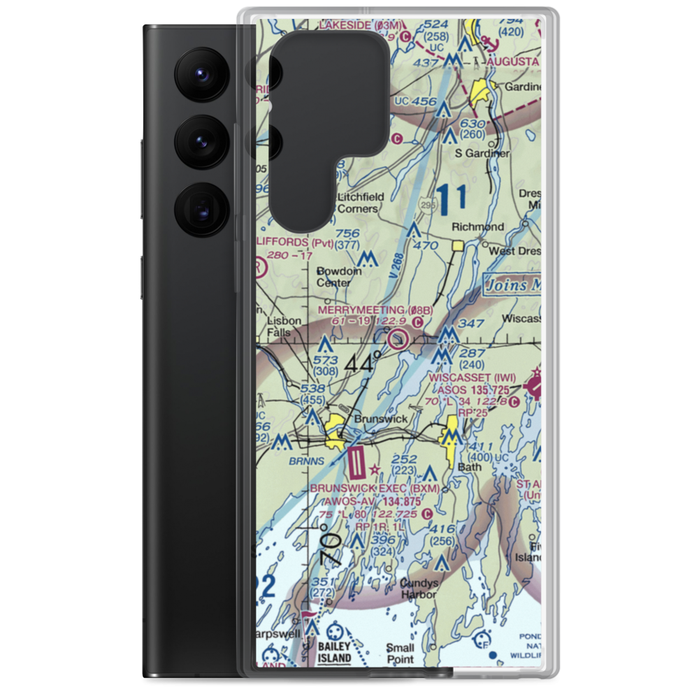 Merrymeeting Field (08B) VFR Sectional Samsung Case Samsung Galaxy S22 Ultra model shown
