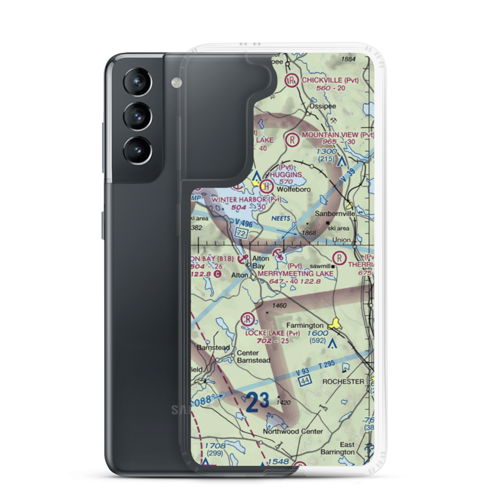 Merrymeeting Lake Seaplane Base (NH68) VFR Sectional Samsung Case Samsung Galaxy S21 model shown