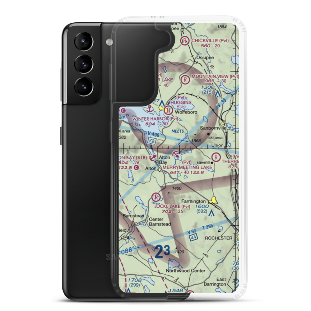 Merrymeeting Lake Seaplane Base (NH68) VFR Sectional Samsung Case Samsung Galaxy S21 Plus model shown