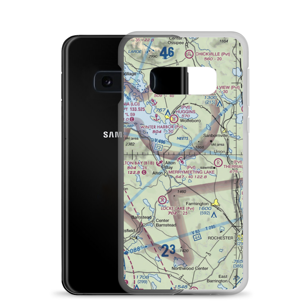 Merrymeeting Lake Seaplane Base (NH68) VFR Sectional Samsung Case Samsung Galaxy S10e model shown