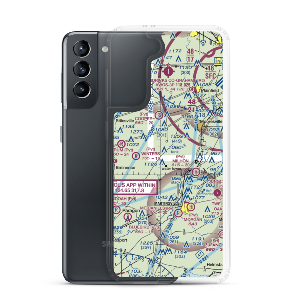 Mershon Airport (6IN6) VFR Sectional Samsung Case Samsung Galaxy S21 model shown