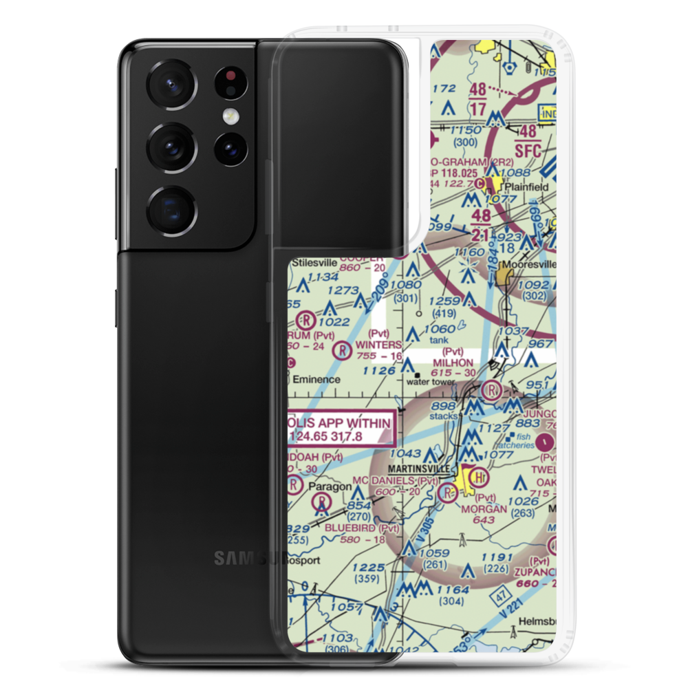 Mershon Airport (6IN6) VFR Sectional Samsung Case Samsung Galaxy S21 Ultra model shown