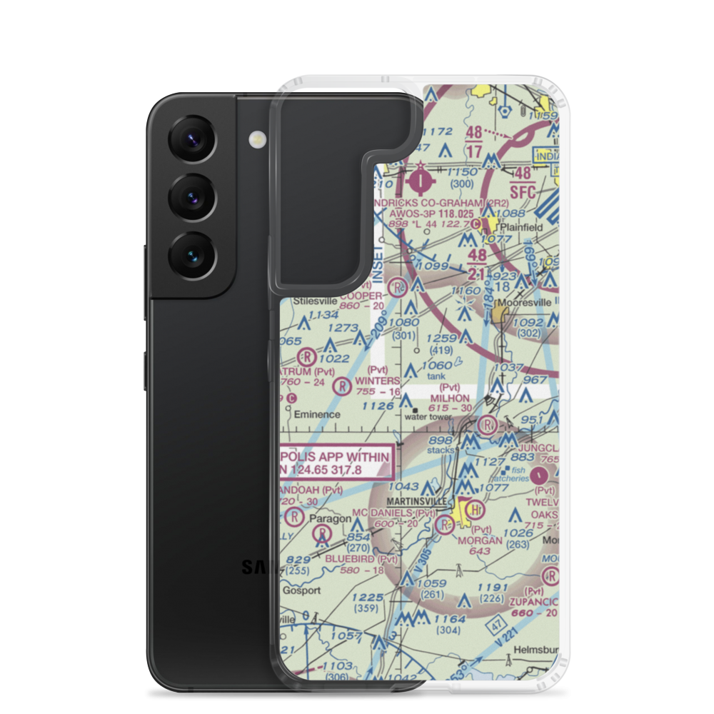 Mershon Airport (6IN6) VFR Sectional Samsung Case Samsung Galaxy S22 model shown