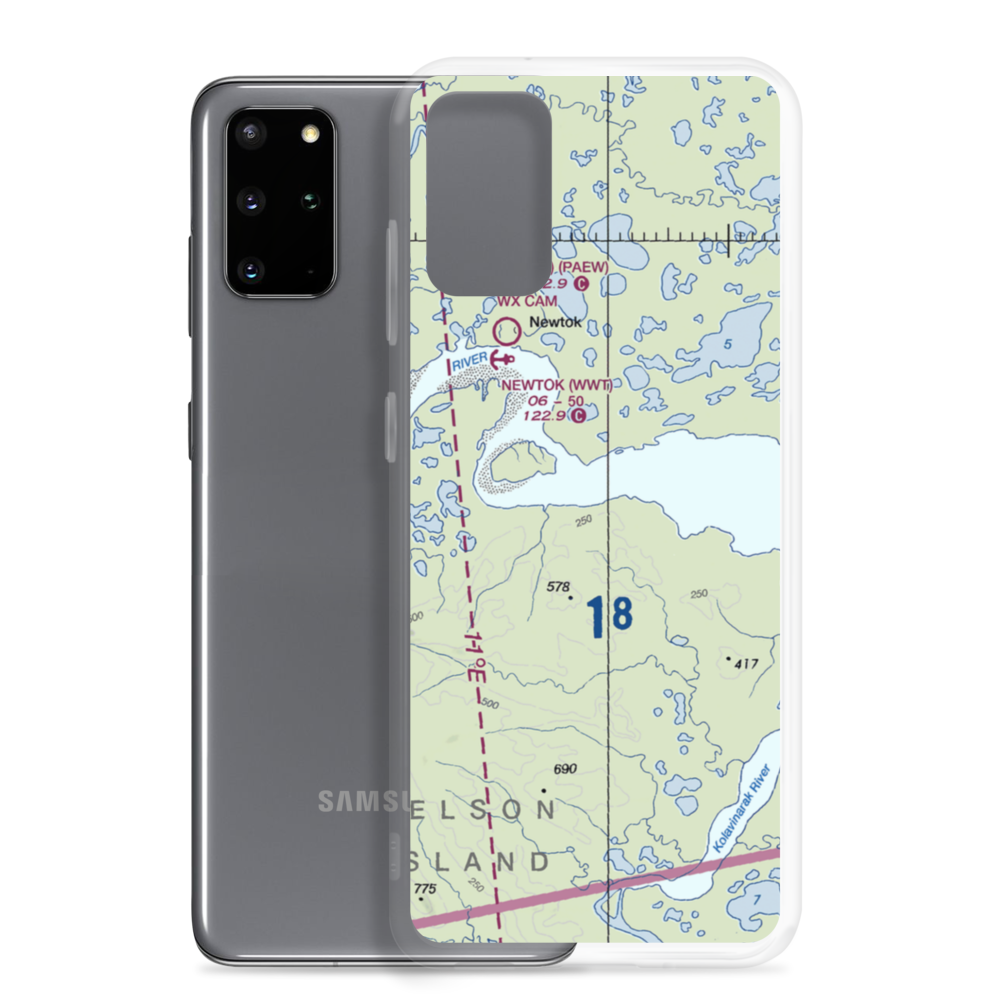 Mertarvik Quarry Road Landing Strip (F02) VFR Sectional Samsung Case Samsung Galaxy S20 Plus model shown