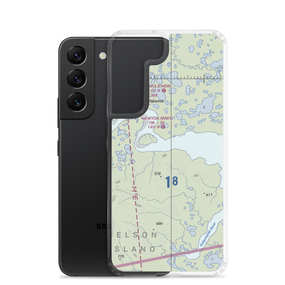 Mertarvik Quarry Road Landing Strip (F02) VFR Sectional Samsung Case Samsung Galaxy S22 model shown