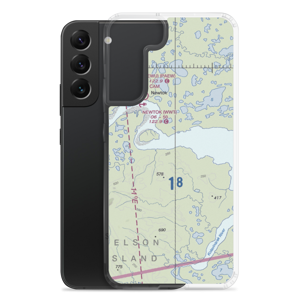 Mertarvik Quarry Road Landing Strip (F02) VFR Sectional Samsung Case Samsung Galaxy S22 Plus model shown