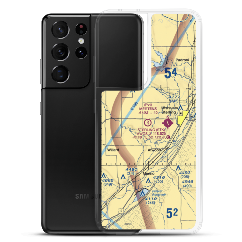 Mertens Airport (3CO2) VFR Sectional Samsung Case Samsung Galaxy S21 Ultra model shown