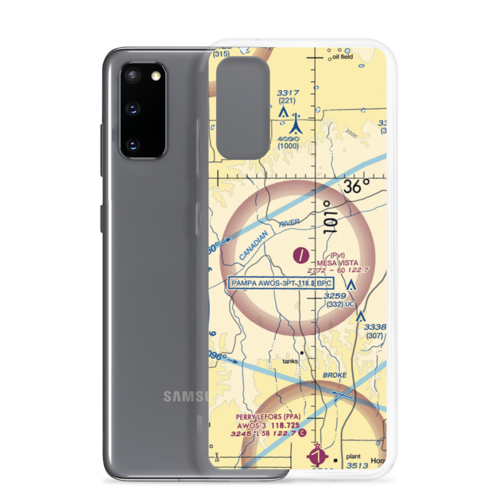 Mesa Vista Ranch Airport (TX13) VFR Sectional Samsung Case Samsung Galaxy S20 model shown
