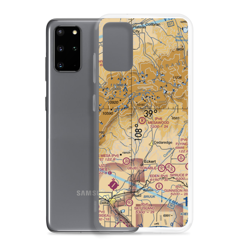 Mesawood Airpark (6CO2) VFR Sectional Samsung Case Samsung Galaxy S20 Plus model shown