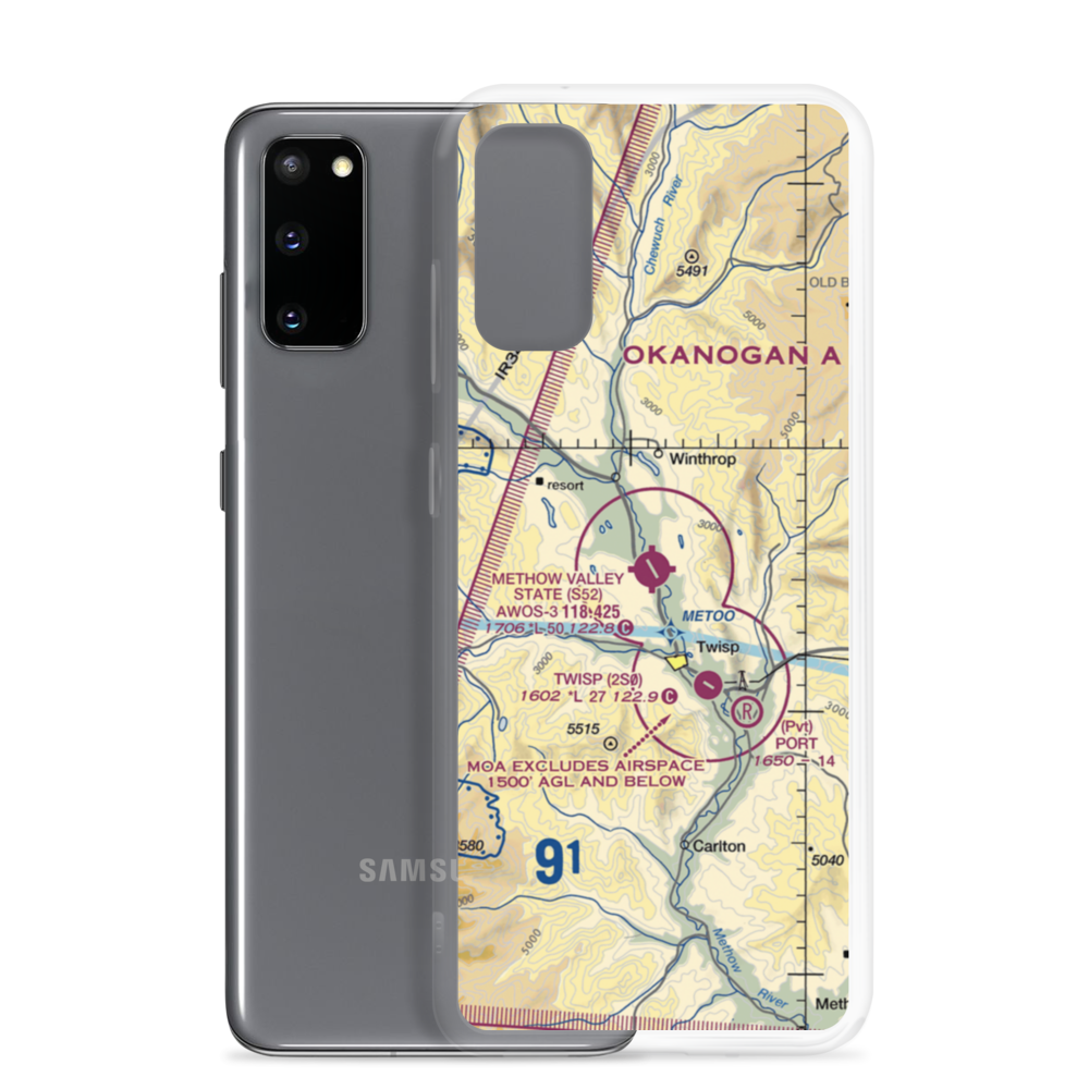 Methow Valley State Airport (S52) VFR Sectional Samsung Case Samsung Galaxy S20 model shown