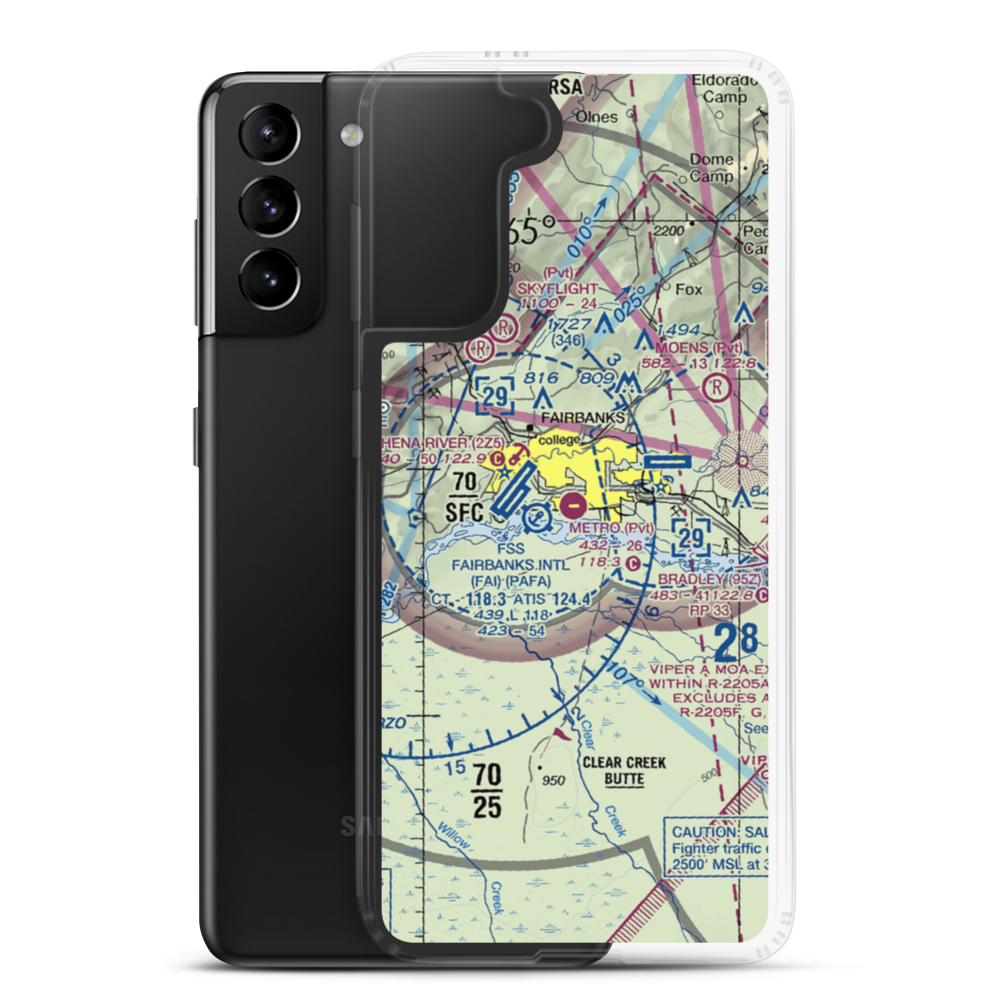 Metro Field (MTF) VFR Sectional Samsung Case Samsung Galaxy S21 Plus model shown