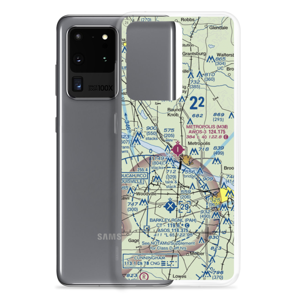Metropolis Municipal Airport (M30) VFR Sectional Samsung Case Samsung Galaxy S20 Ultra model shown