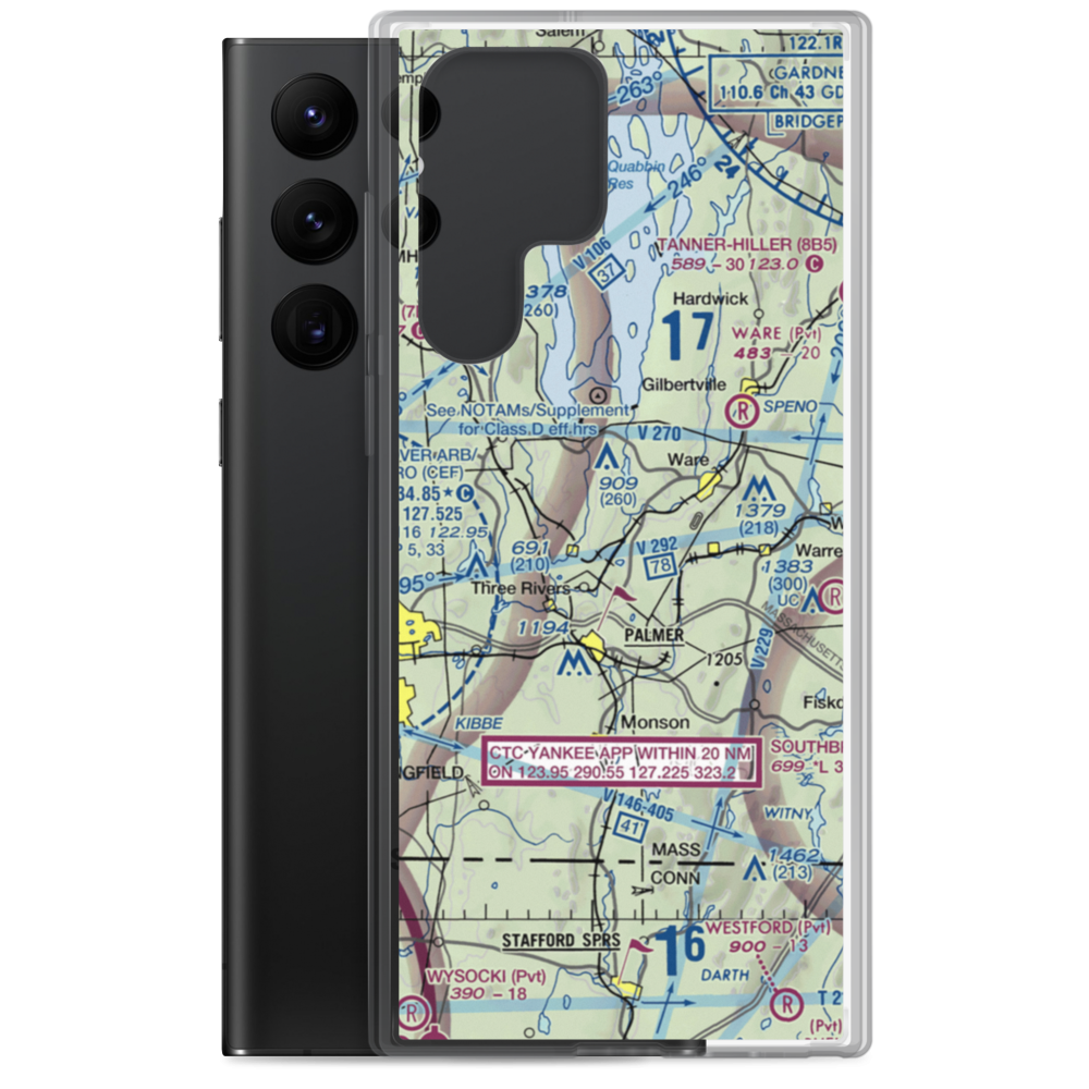 Metropolitan Airport (13MA) VFR Sectional Samsung Case Samsung Galaxy S22 Ultra model shown