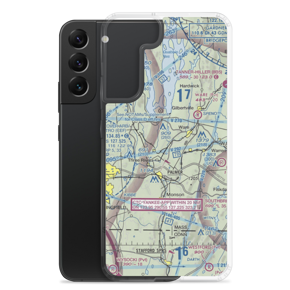 Metropolitan Airport (PMX) VFR Sectional Samsung Case Samsung Galaxy S22 Plus model shown