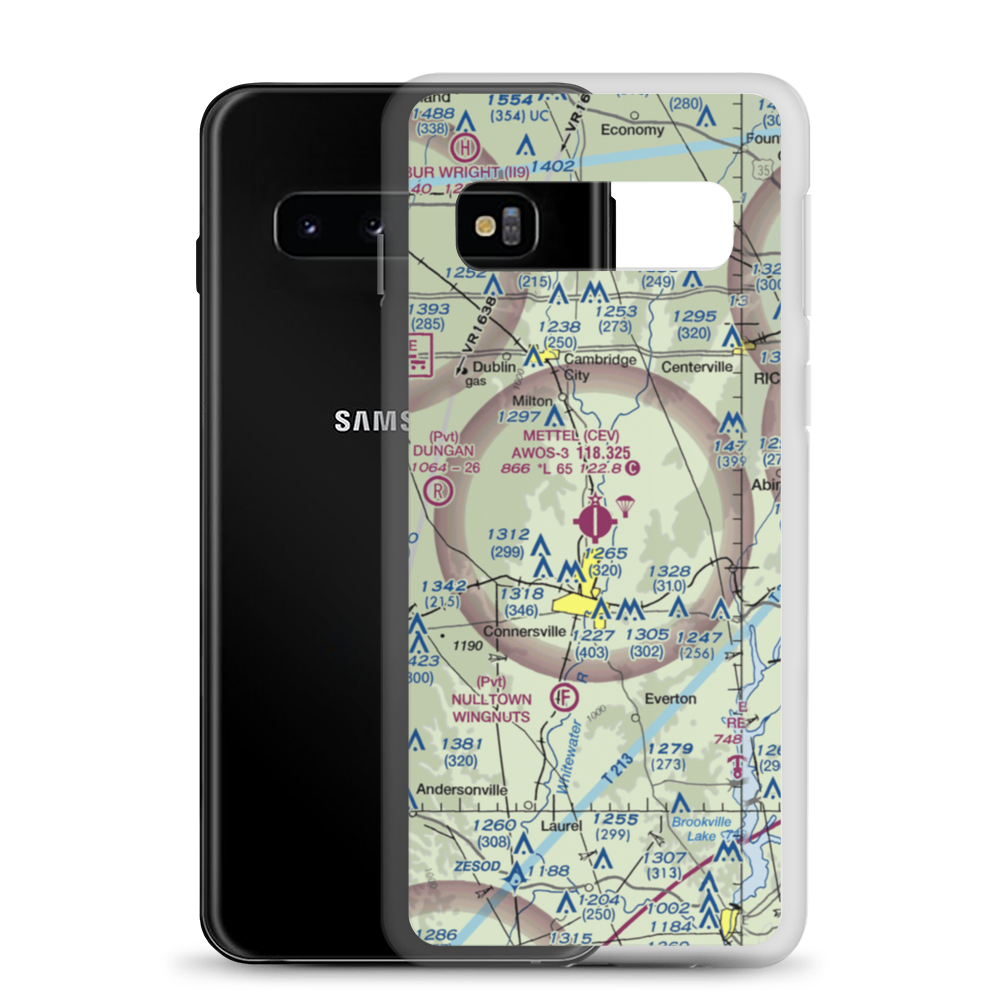 Mettel Field (CEV) VFR Sectional Samsung Case Samsung Galaxy S10 model shown