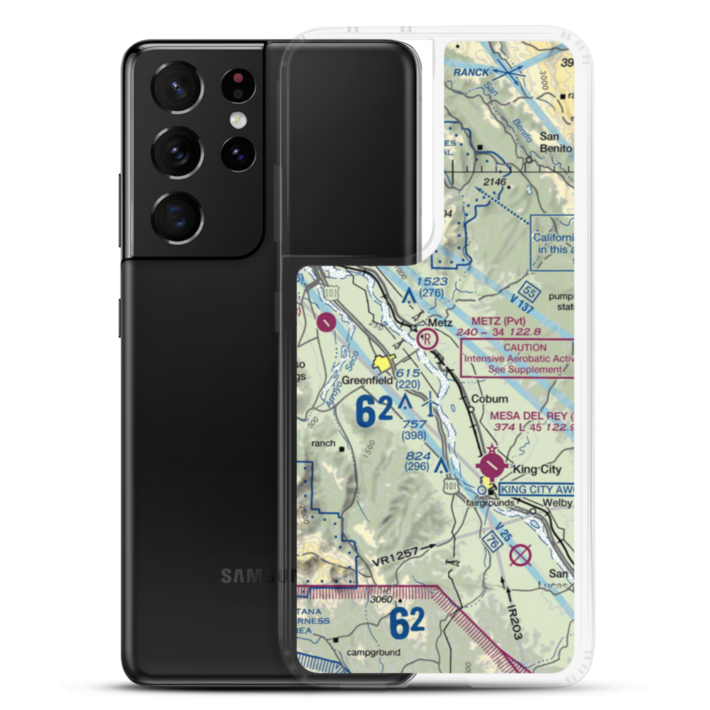 Metz Airport (3CA7) VFR Sectional Samsung Case Samsung Galaxy S21 Ultra model shown