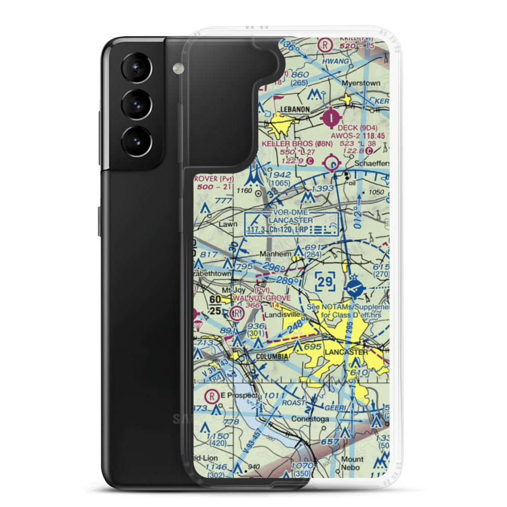Metzler Airport (5PA3) VFR Sectional Samsung Case Samsung Galaxy S21 Plus model shown