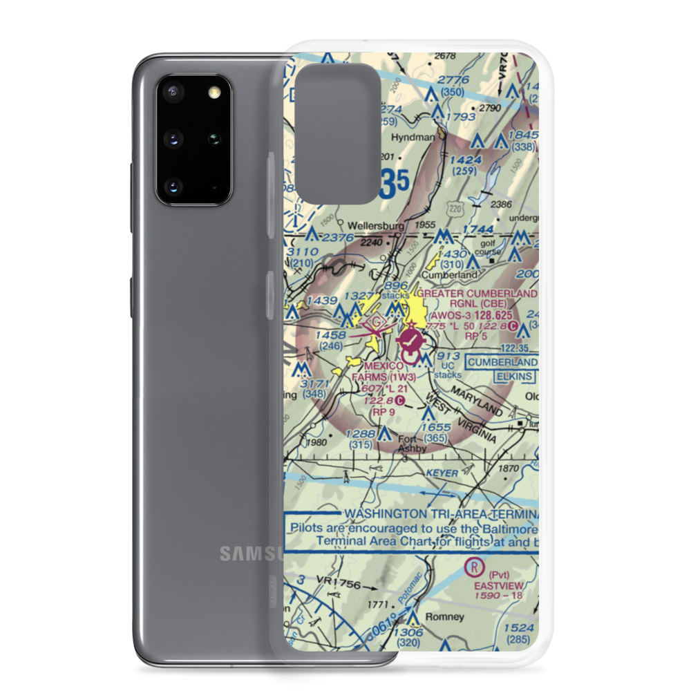 Mexico Farms Airport (1W3) VFR Sectional Samsung Case Samsung Galaxy S20 Plus model shown